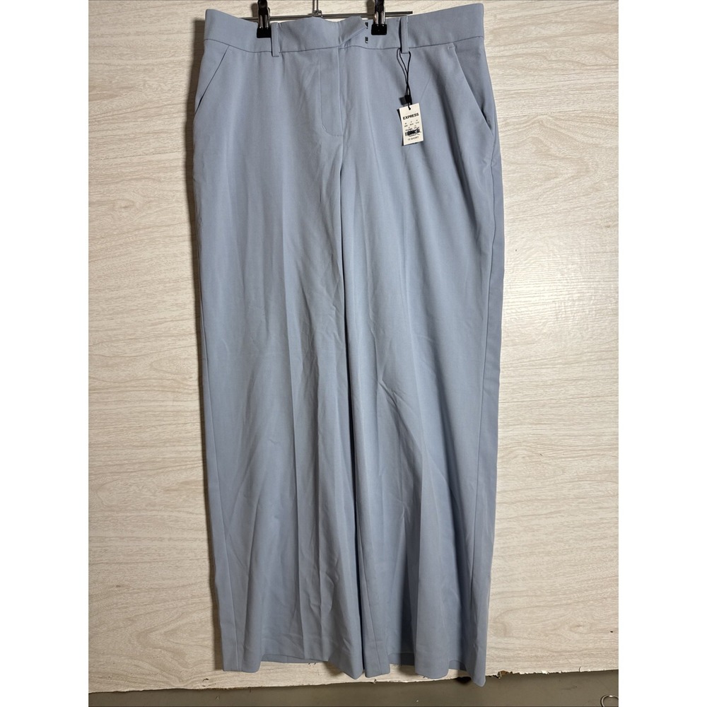 NWT Express brand light blue wide-leg trousers Sz 10s